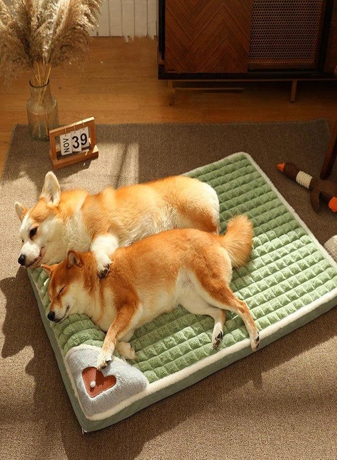 SEVIA Pet Bed Mat Dog Sleeping Pad with Pillow Puppy Crate Small Animals Pet Supplies | Dog Supplies | Beds Washable Soft Pet Deep Sleeping Bed Cat Dog Sleeping Pad - Image 3